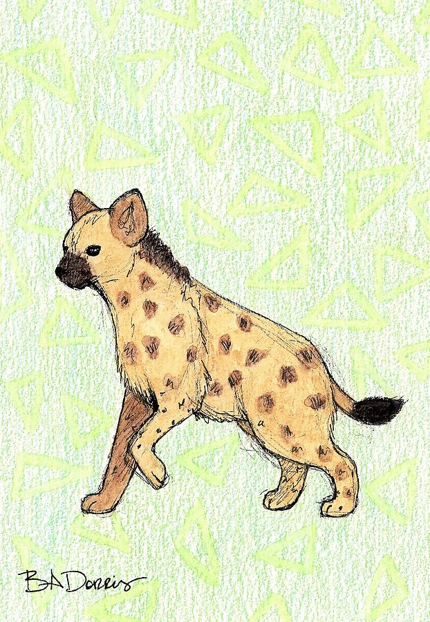 622x900 Spotted Hyena Drawing - Hyena Drawing