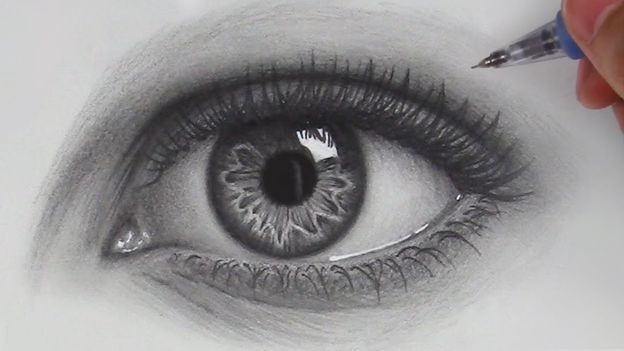 1280x720 How To Draw Hyper Realistic Eyes Step - Hyper Realistic Eye Drawing