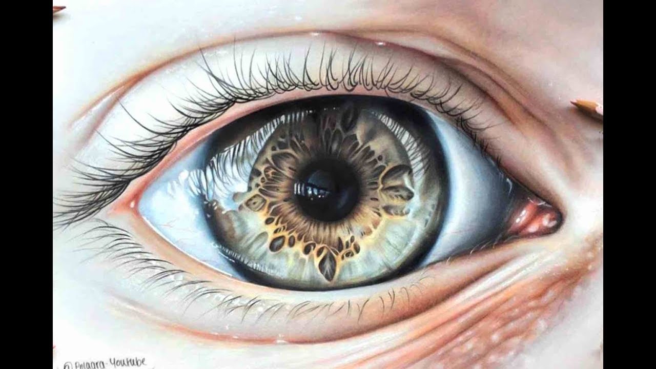 1280x720 Drawing A Hyper Realistic Eye Using Coloured Pencils - Hyper Realistic Eye Drawing