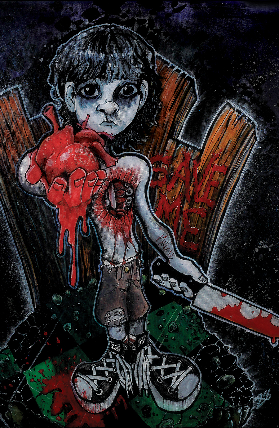 900x1380 I Give You My Heart Art Art Print - I Give You My Heart Drawing