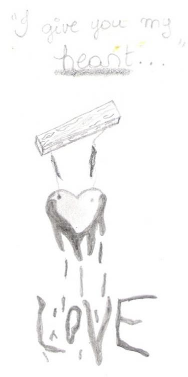 375x750 I Give You My Heart Drawing - I Give You My Heart Drawing