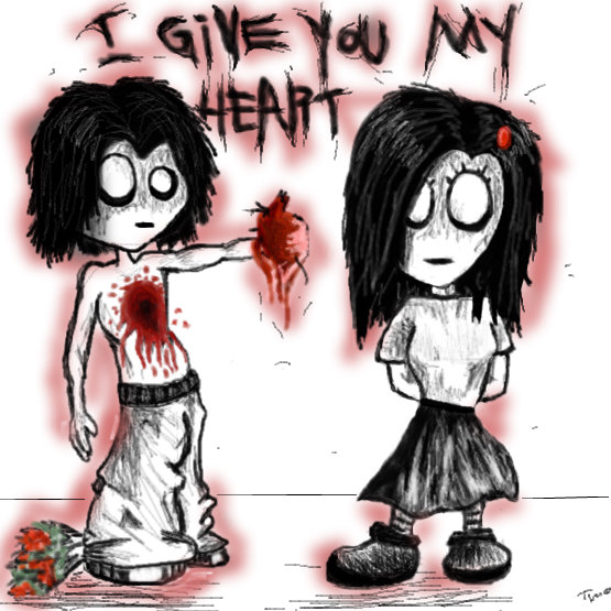 555x555 I Give You My Heart A Cartoons Speedpaint Drawing - I Give You My Heart Drawing