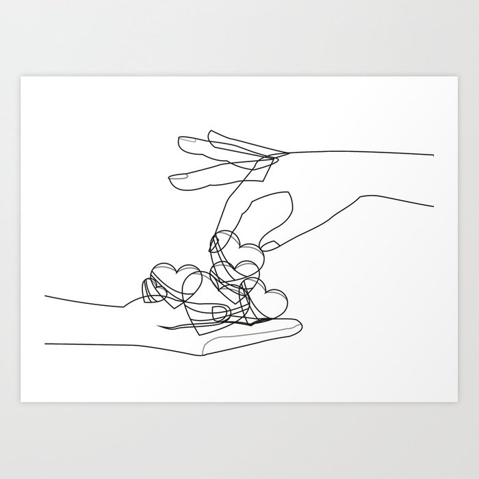 700x700 I Give You My Heart Art Print - I Give You My Heart Drawing