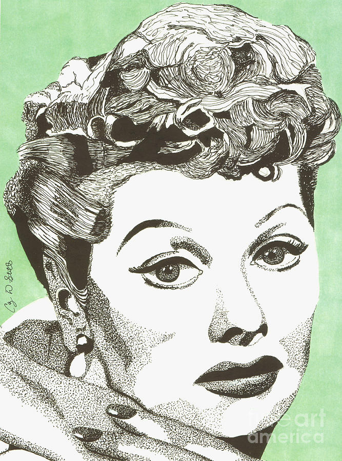 667x900 i love lucy drawing - I Love Lucy Drawing