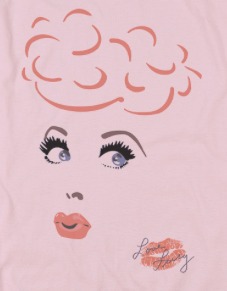 227x291 i love lucy pink drawing t shirt - I Love Lucy Drawing