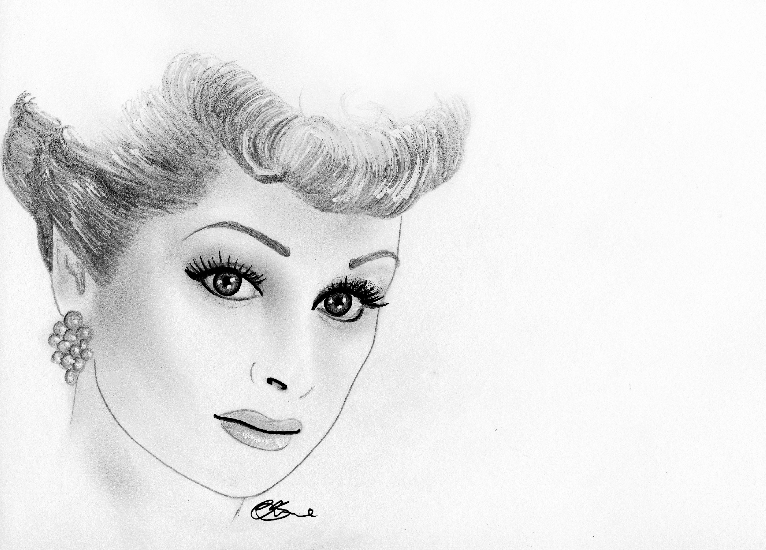2652x1906 lucille ball - I Love Lucy Drawing