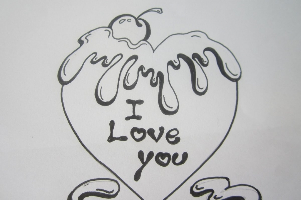 1024x682 I Love You Drawings In Pencil With Heart - I Love U Drawings