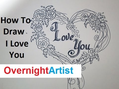 480x360 Valentines Day ! Easy Fast - I Love You Drawing Pictures