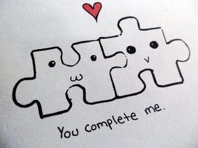 400x300 adorable, i love you, complete, me, you love me, cute, puzzle - I Love You Drawing Pictures