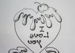 300x210 i love you drawings in pencil with heart i love you drawings - I Love You Drawings