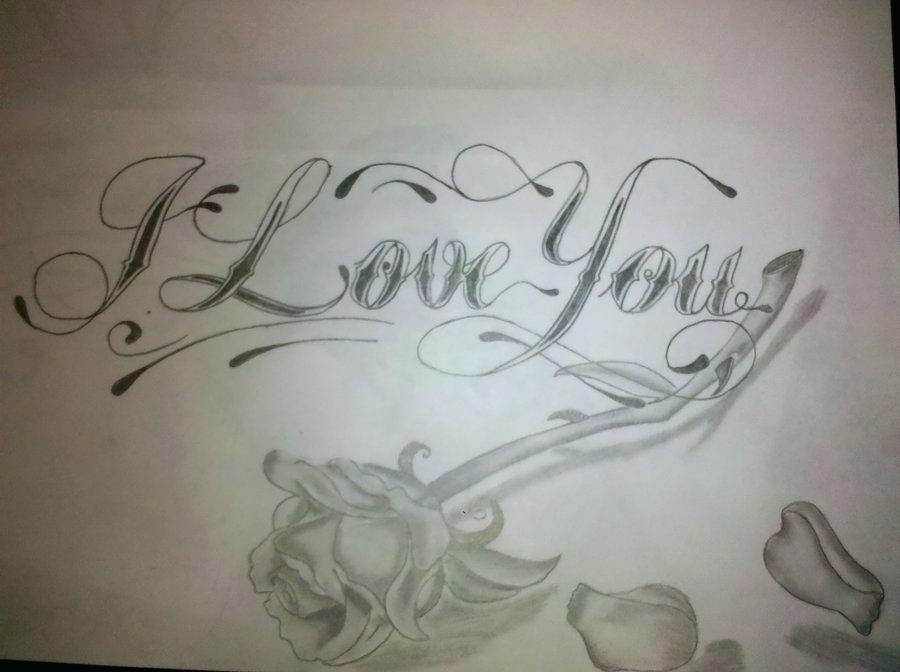 900x672 i love you drawings love drawings for him step - I Love You Drawings