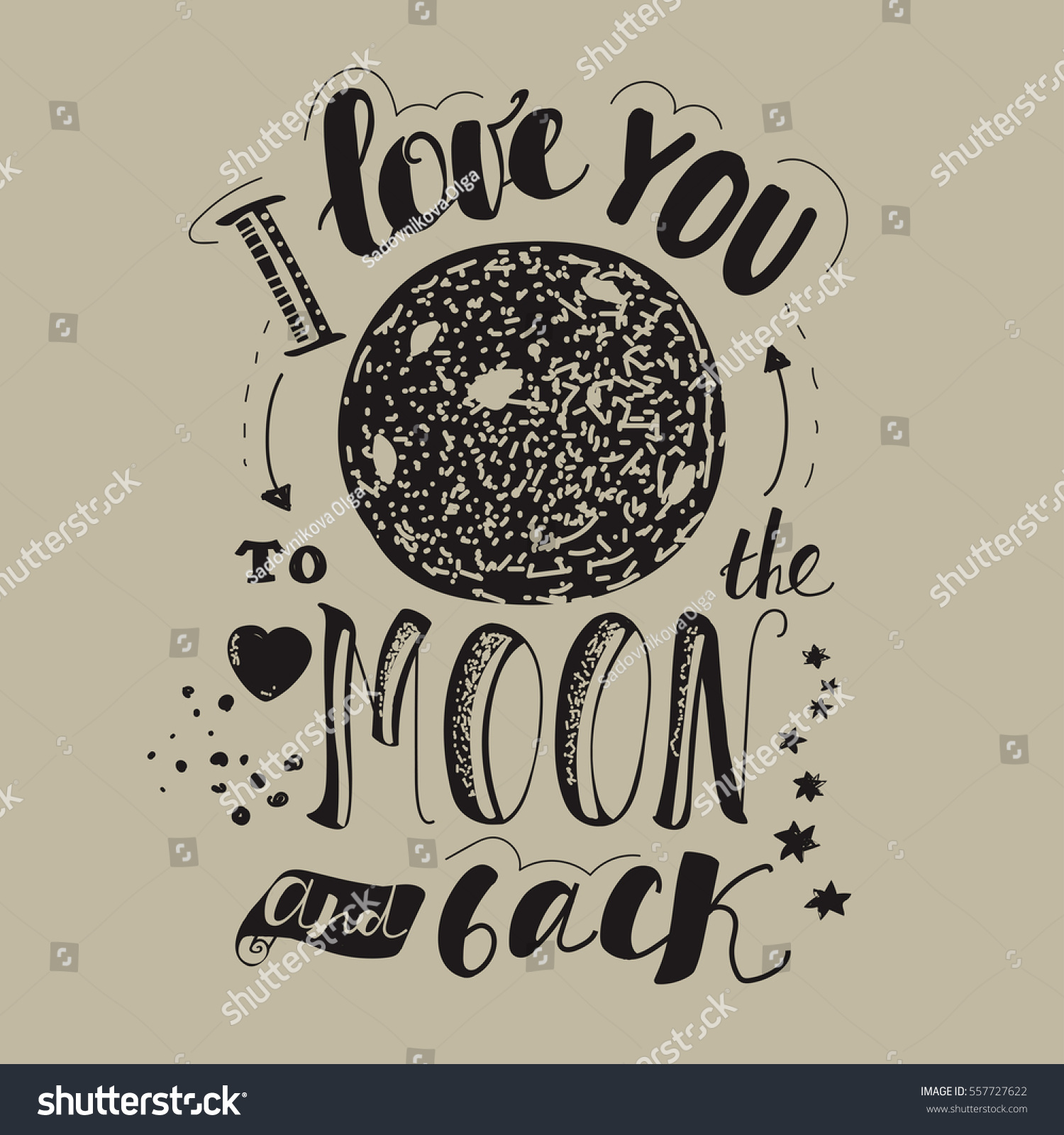 1500x1600 love you to the moon and back drawings i handwritten vector image - I Love You Drawings