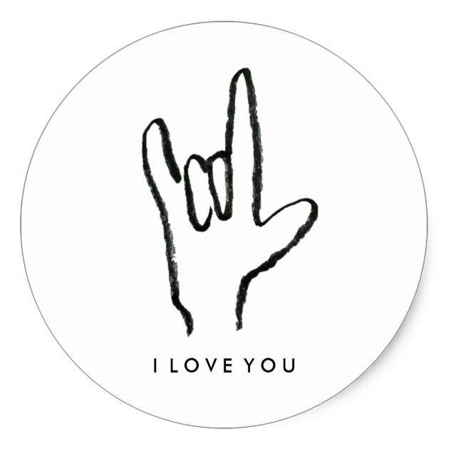 630x630 i love you sign language stickers - I Love You Sign Language Drawing
