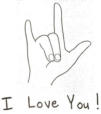 357x400 i love sign language card craft maplewood library - I Love You Sign Language Drawing