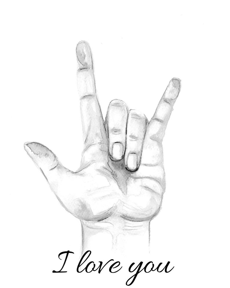 I Love You Sign Language Drawing at Explore