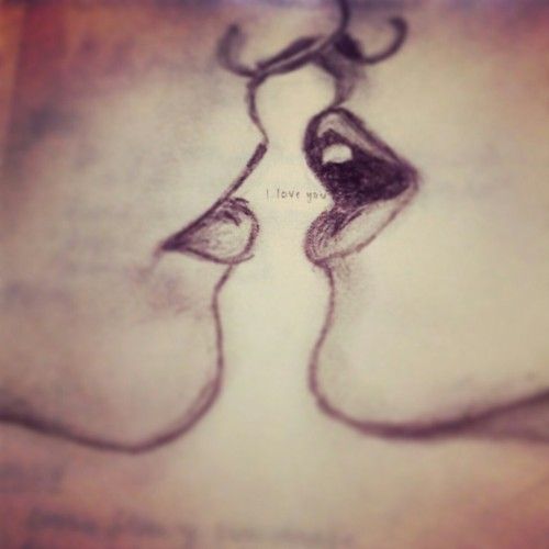 500x500 I Love You Graphite Pencil Sketch Drawings Art Sketches - I Love You Sketch Drawing