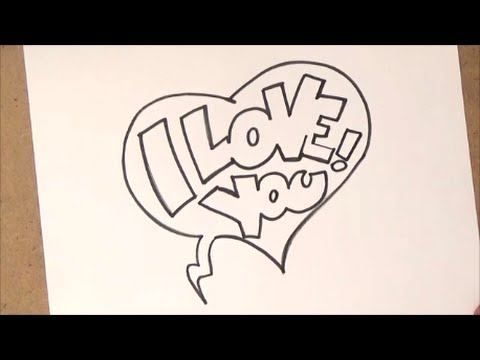 480x360 How To Draw I Love You How To Draw I Love You Step - I Love You Sketch Drawing