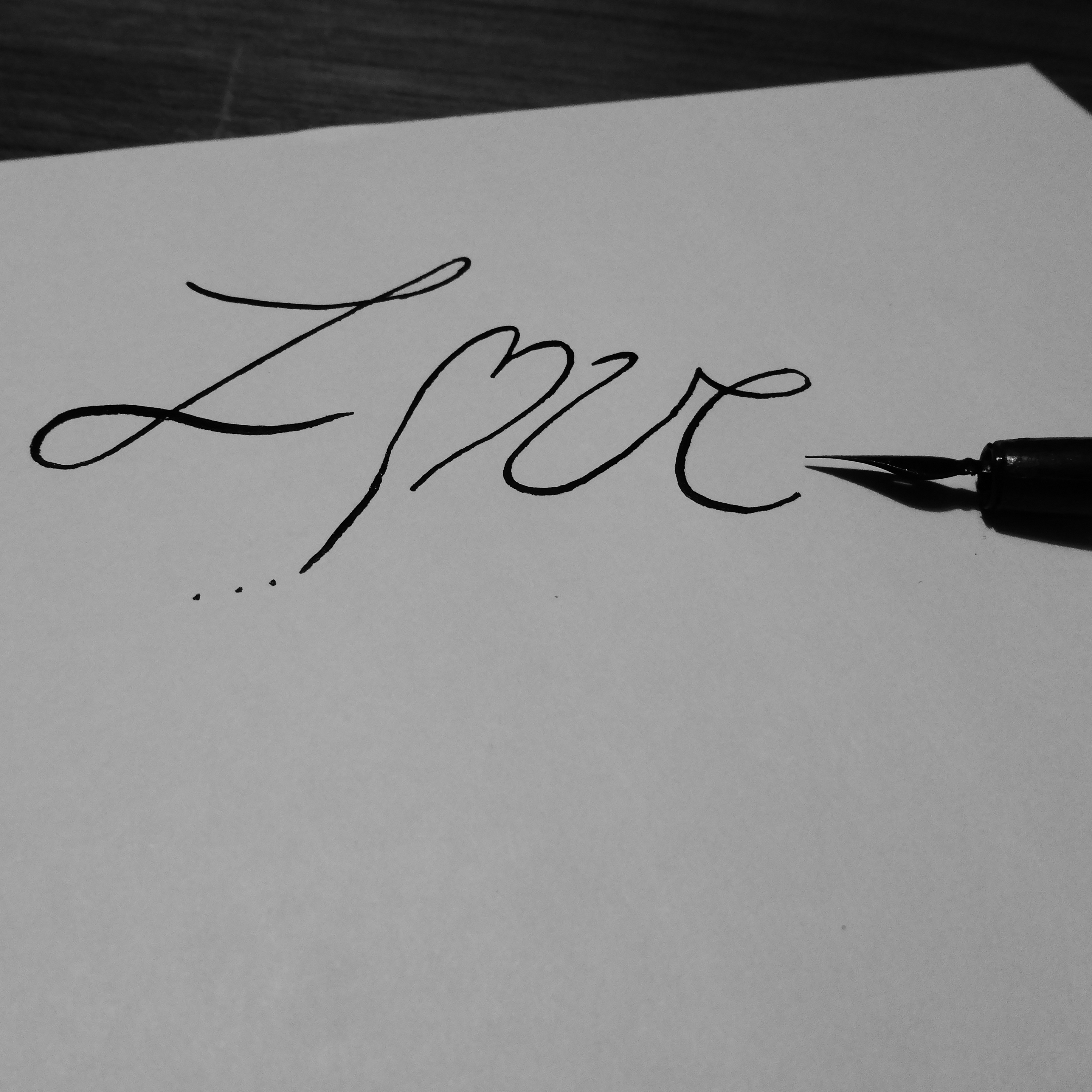 3664x3664 Free Images Writing, White, Heart, Line, Black, Artwork, Ink - I Love You Sketch Drawing
