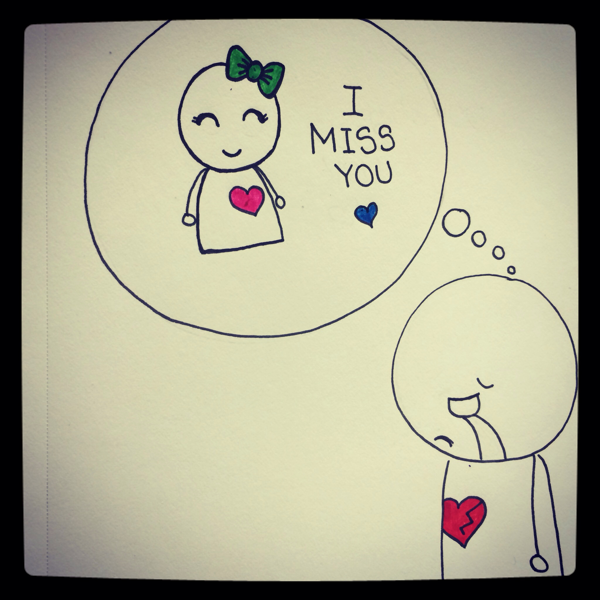 2048x2048 Easy Drawings With Quotes Miss You Easy Beautiful Drawings I Love...
