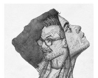 340x270 Mr Robot Art Print Etsy - I Robot Drawing