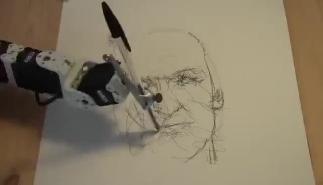 640x368 Paul The Robot Drawing Patrick Gif Find, Make Share Gfycat Gifs - I Robot Drawing