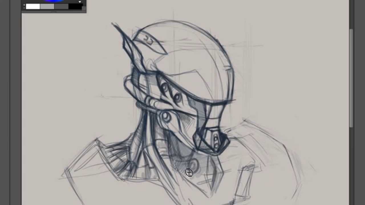 1280x720 Drawing A Robot Head - I Robot Drawing