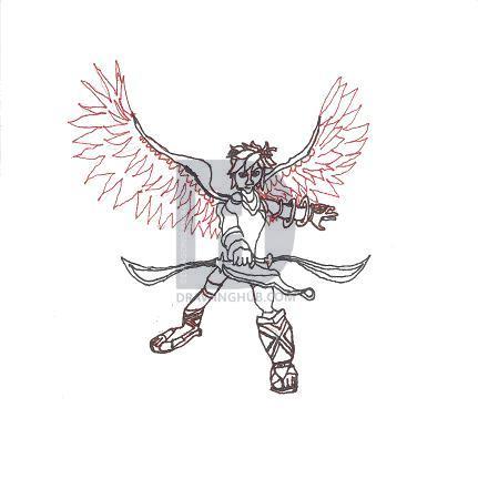431x432 How To Draw Pit From Smash Bros And Kid Icarus, Step - Icarus Drawing