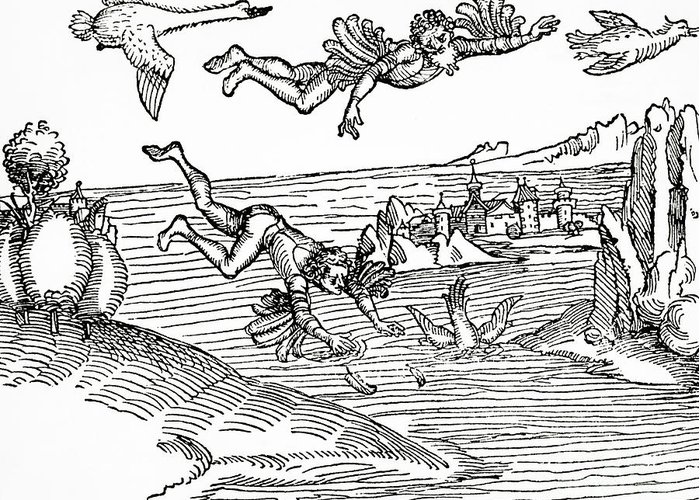 700x500 Daedalus And Icarus Greeting Card For Sale - Icarus Drawing