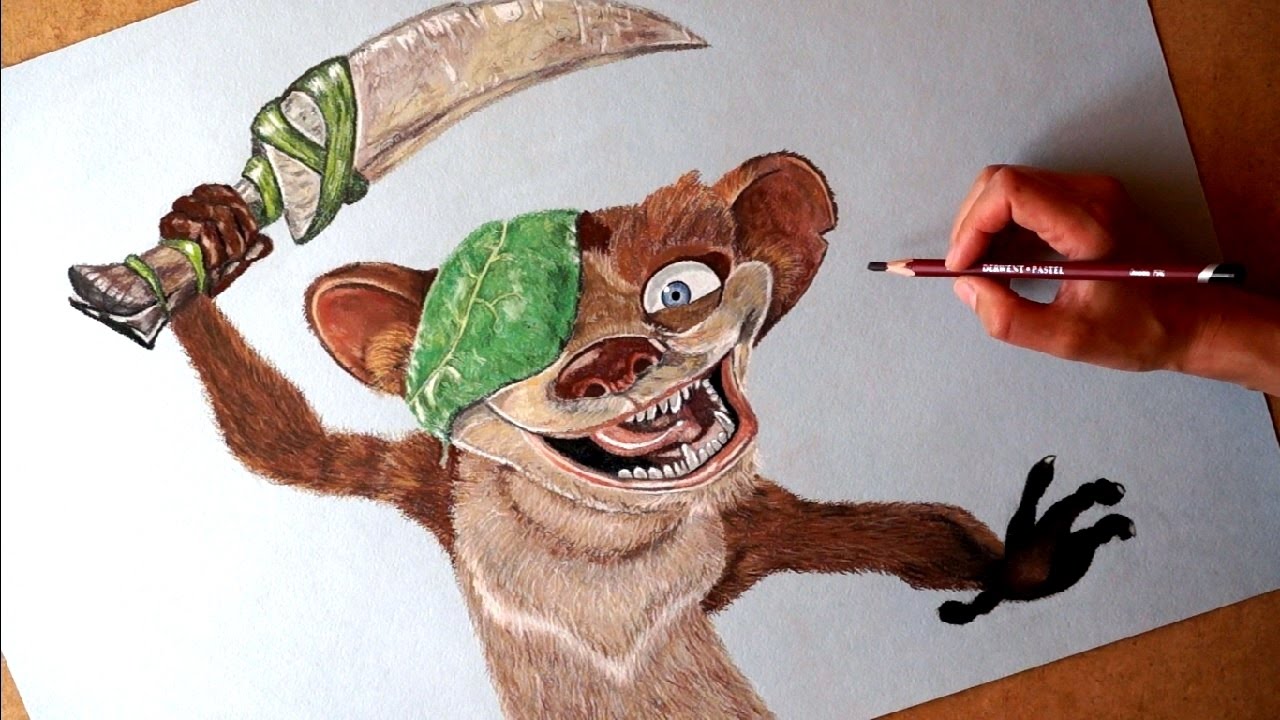 1280x720 Drawing Buck Cartoon Character From Ice Age - Ice Age Drawing
