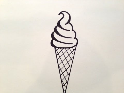 480x360 how to draw an ice cream cone - Ice Cream Cone Drawing