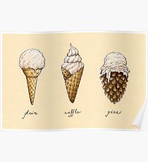 210x230 ice cream cone drawing posters redbubble - Ice Cream Cone Drawing