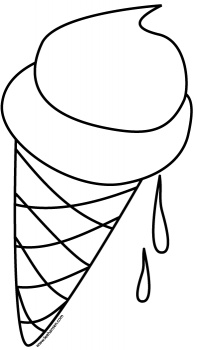 197x350 Cone Clipart Outline Collection - Ice Cream Cone Drawing Black And White