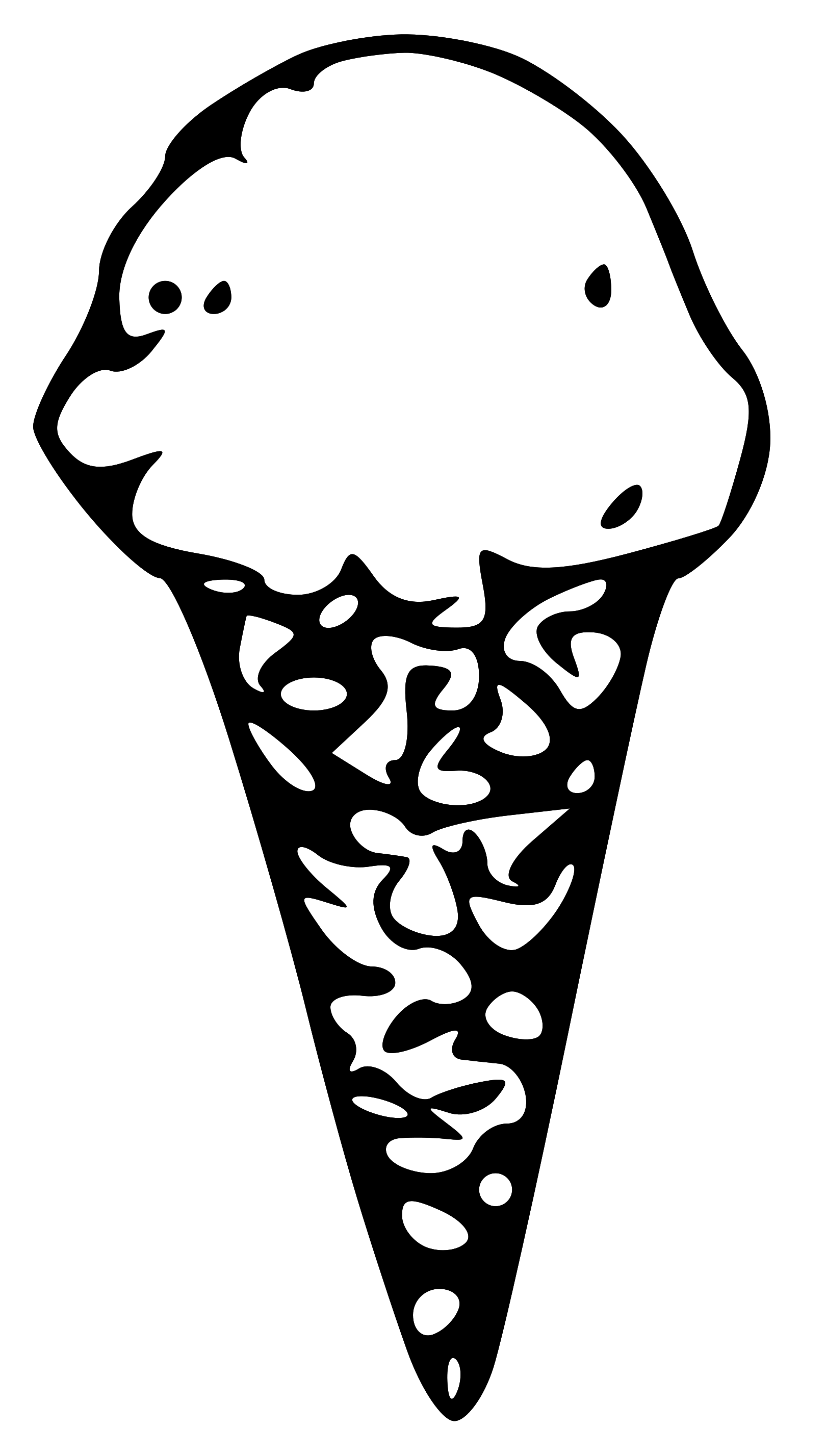 1620x2851 ice cream black and white lds clipart ice cream clip art - Ice Cream Cone Drawing Black And White