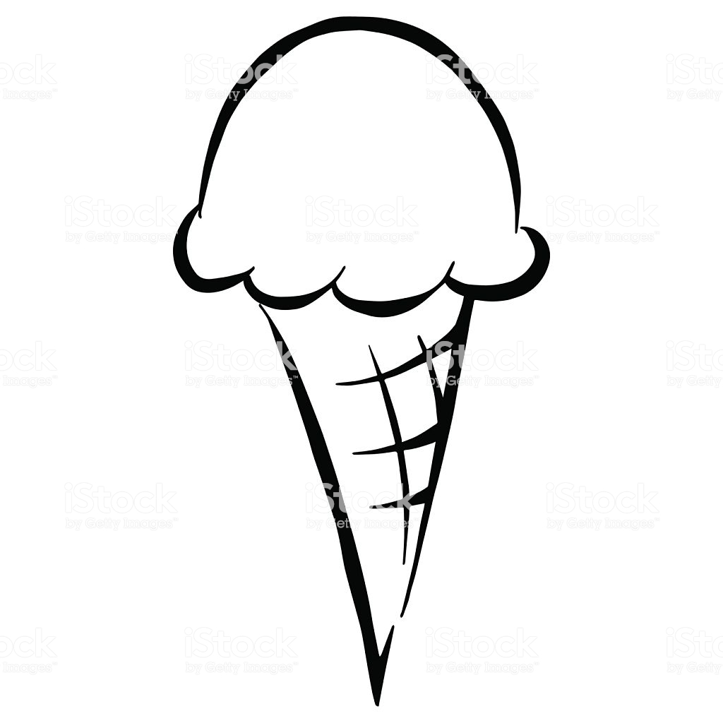 Ice Cream Cone Line Drawing at Explore collection