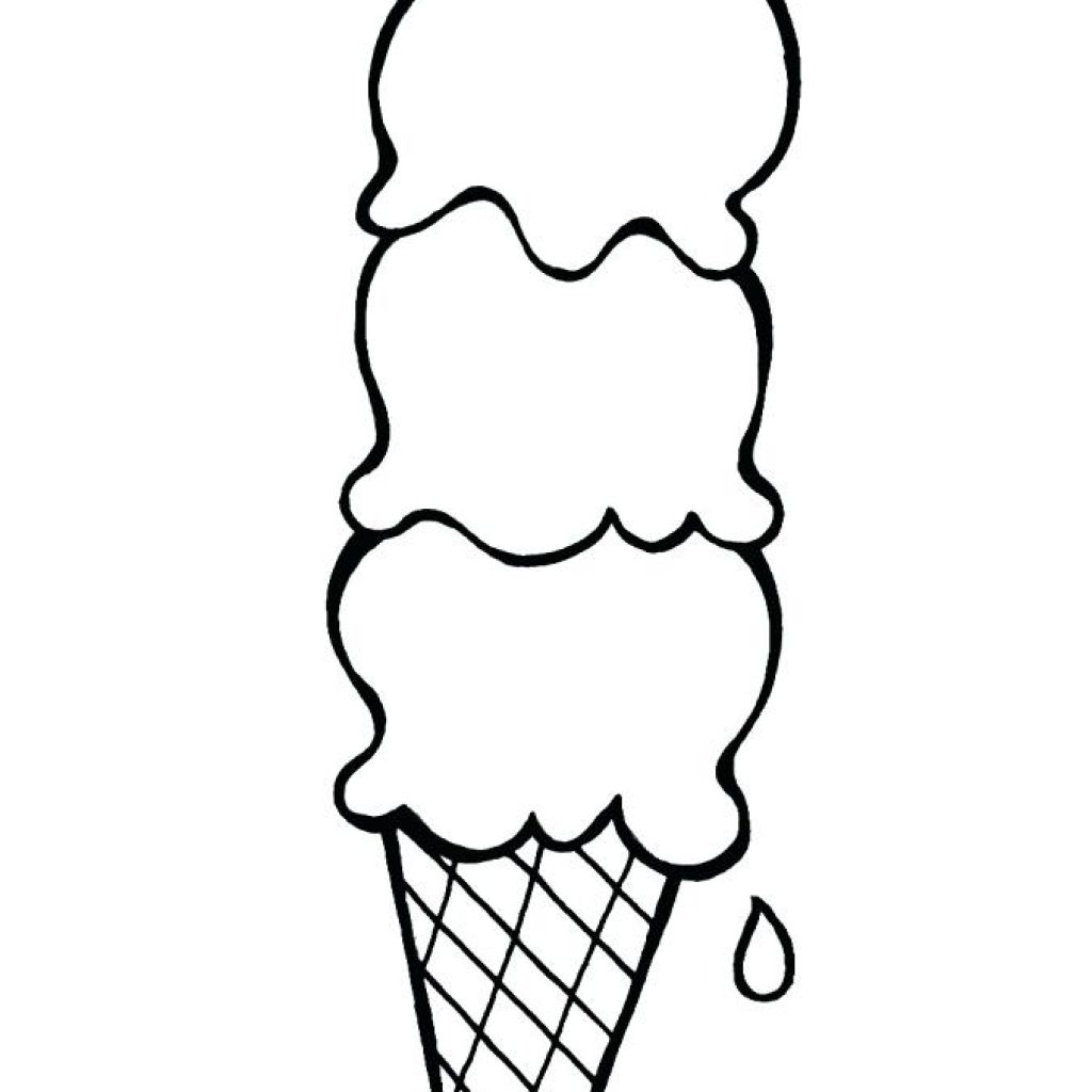 Printable Ice Cream Clipart Black And White Rectangle Circle