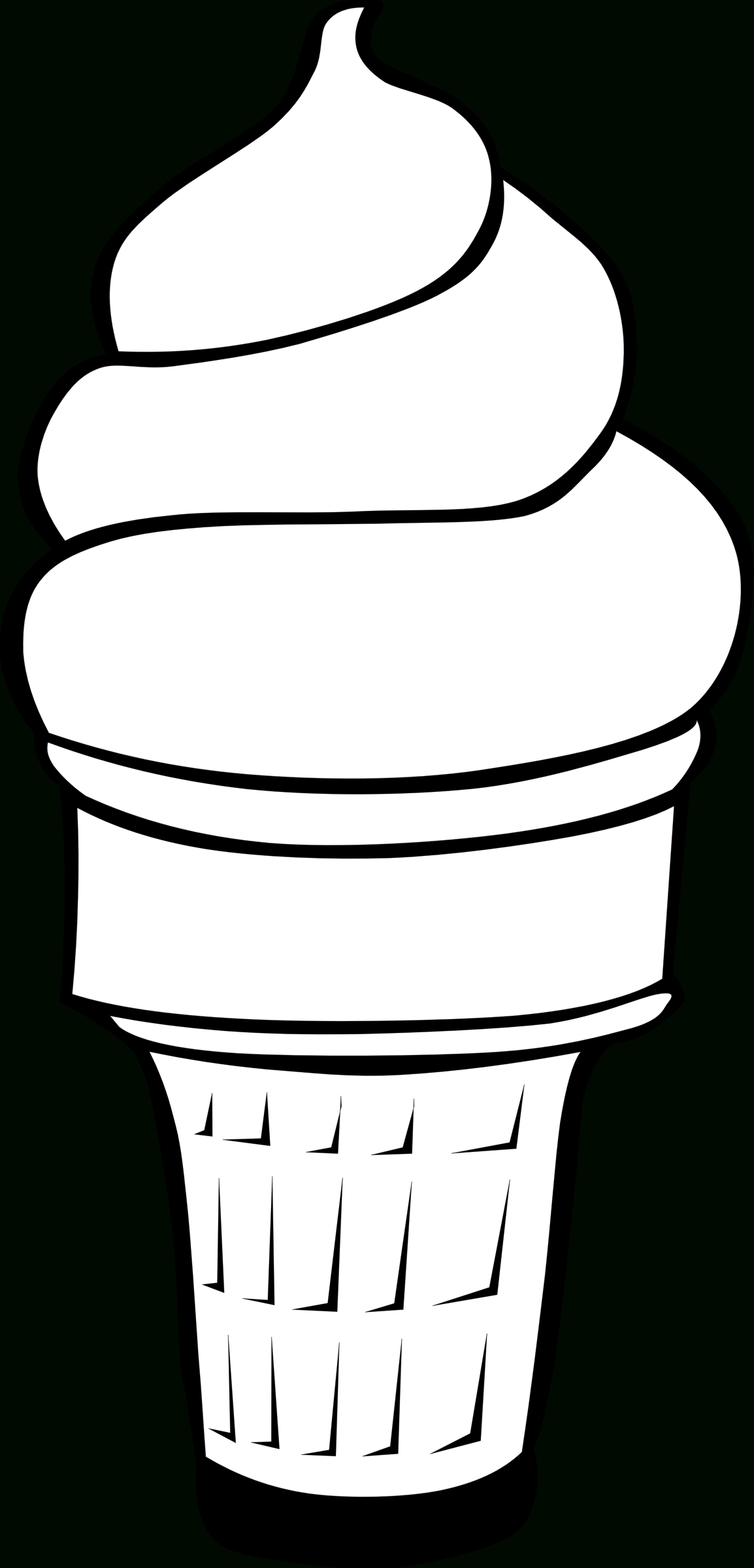 Ice Cream Cone Line Drawing at Explore collection
