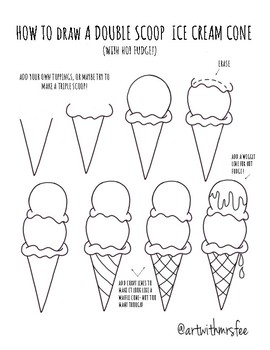 270x350 How To Draw An Ice Cream Cone! Simple Drawing Guide - Ice Cream Drawing