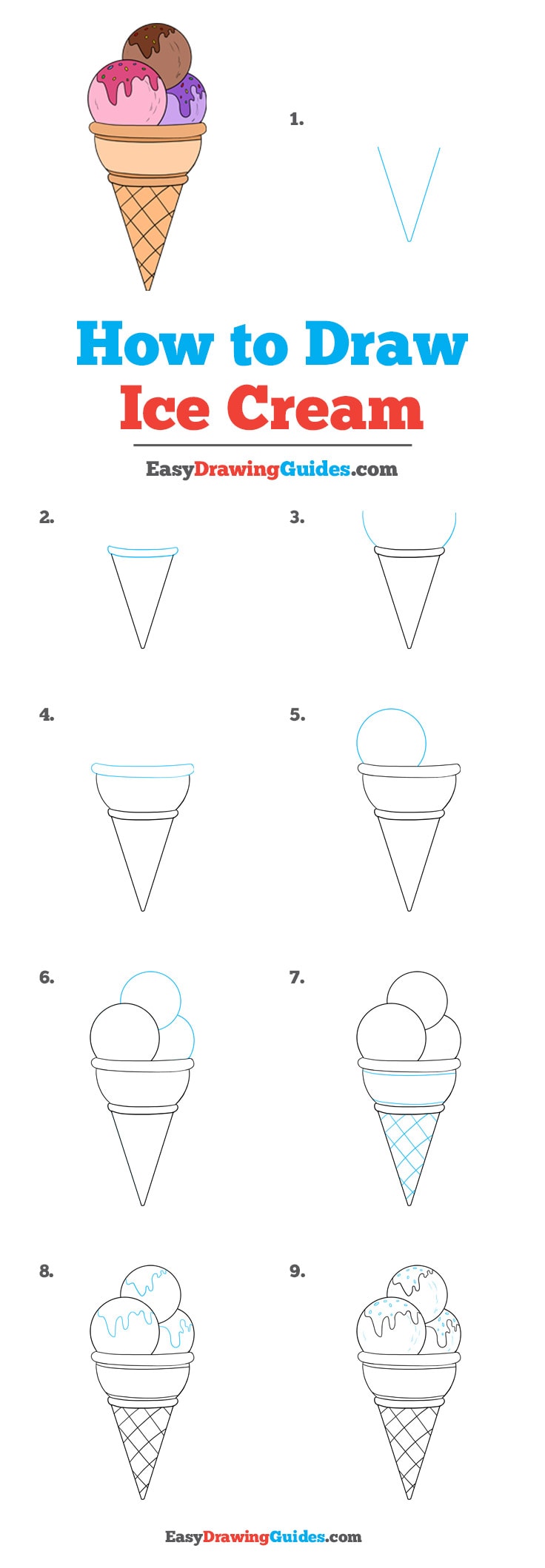 736x2119 How To Draw Ice Cream - Ice Cream Drawing