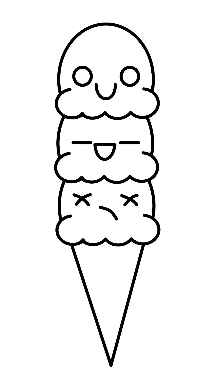 900x1600 Cute N Kawaii How To Draw A Kawaii Ice Cream Art Art Art Art - Ice Cream Drawing