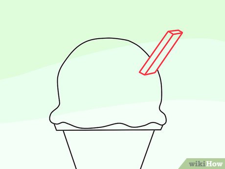 460x345 How To Draw A Simple Ice Cream Cone Steps - Ice Cream Drawing Cartoon