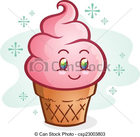 450x442 pink ice cream cone cartoon a delicious strawberry pink ice cream - Ice Cream Drawing Cartoon