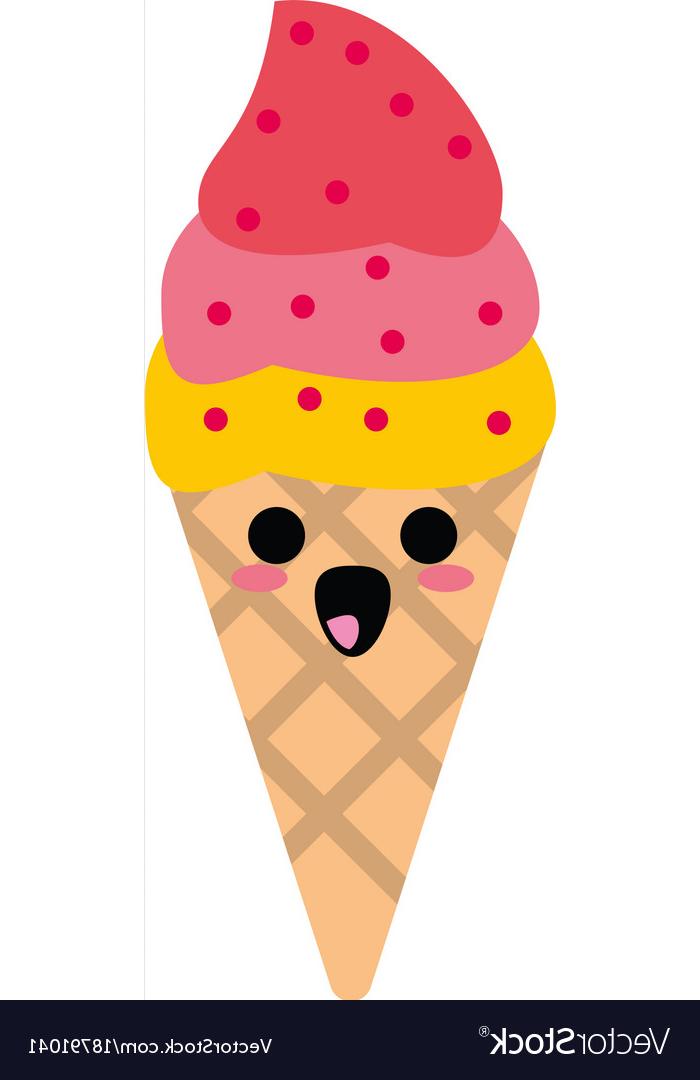 700x1080 Unique Ice Cream Cone Cute Kawaii Cartoon Vector Drawing - Ice Cream Drawing Cartoon