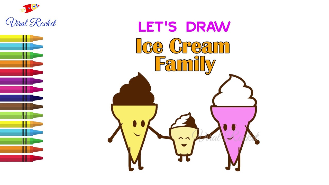 1280x720 Drawing And Coloring Ice Cream For Kids - Ice Cream Drawing For Kids