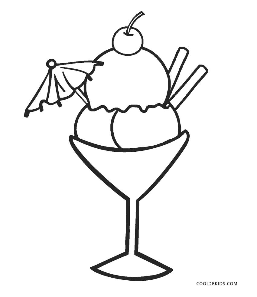 850x981 Ice Cream Coloring Pages How To Draw Kids Attachment - Ice Cream Drawing For Kids