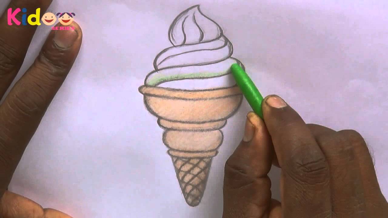 1280x720 Ice Cream Drawing Learning For Kids! Easy Tutorials - Ice Cream Drawing For Kids