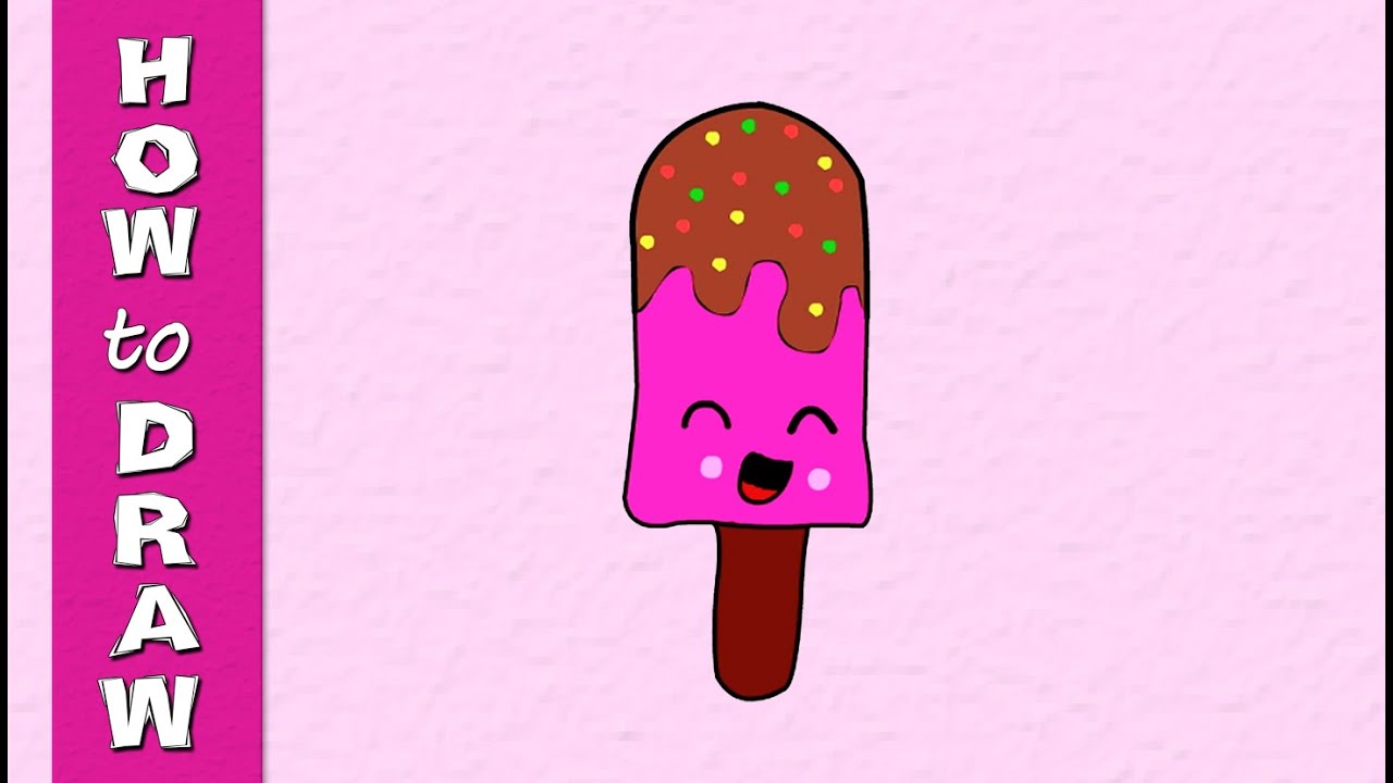 1280x720 Kids Drawing Tutorial How To Draw A Ice Cream - Ice Cream Drawing For Kids