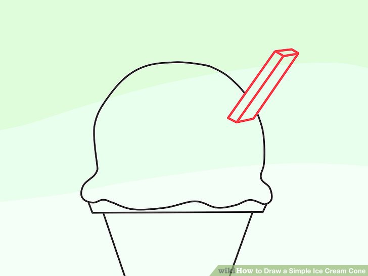 728x546 How To Draw A Simple Ice Cream Cone Steps - Ice Cream Drawing Images