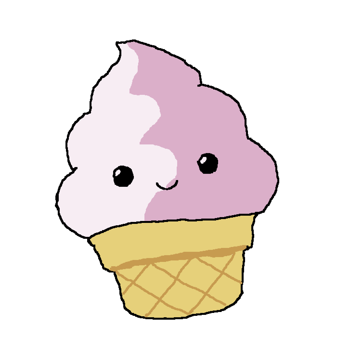 1400x1400 Drawing Kawaii Ice Cream Huge Freebie! Download For Powerpoint - Ice Cream Drawing Images