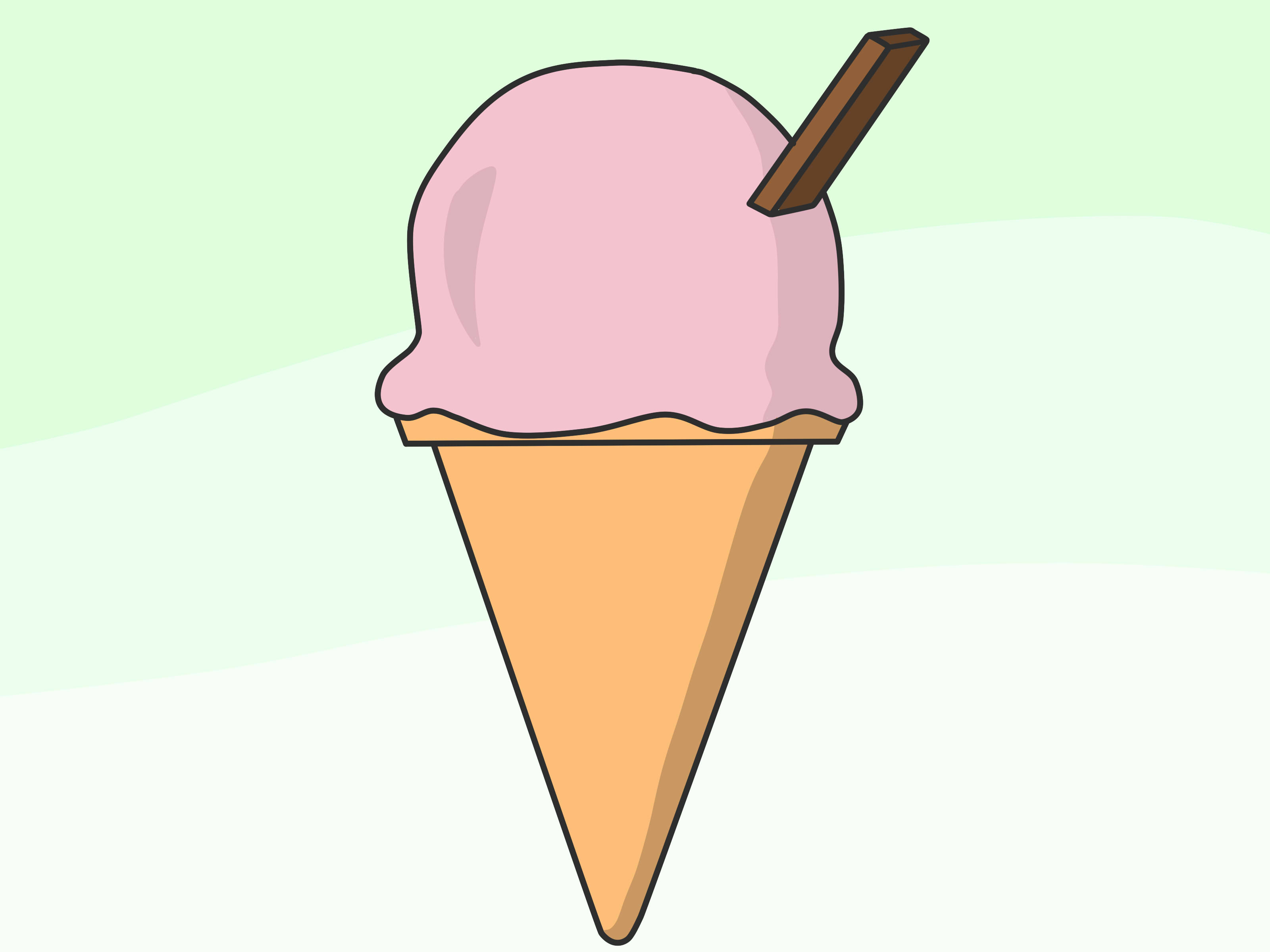 3200x2400 how to draw a simple ice cream cone steps - Ice Cream Drawing Pictures