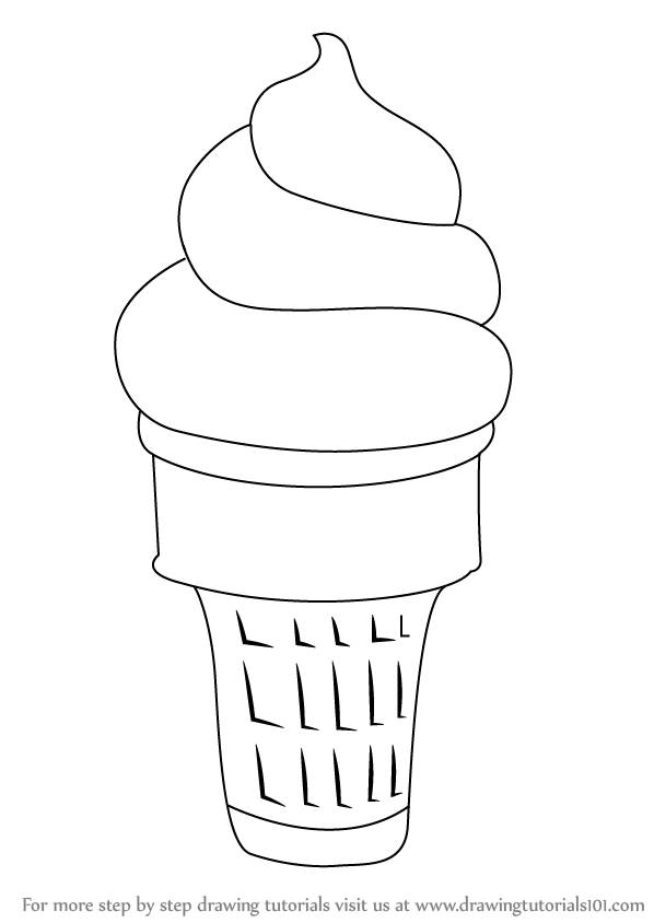 598x844 learn how to draw ice cream cone - Ice Cream Drawing Pictures